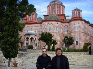 Перед Собором монастыря Ксенофонт
