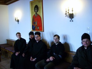 В архондарике монастыря Ксенофонт