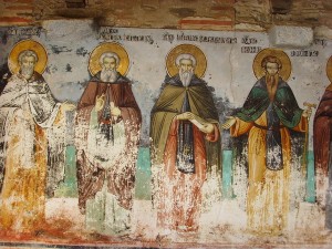 Настенные фрески храма Протата "Достойно есть"